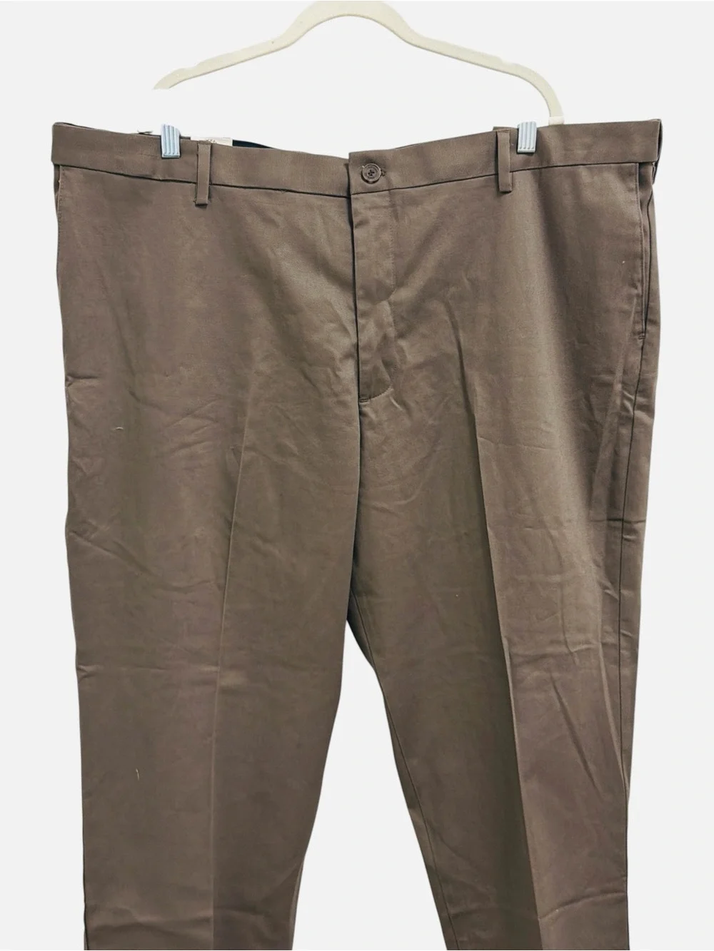 Dockers Signature Khaki Pants Classic Fit Lux Cotton Dark Pebble Mens Size 50x30